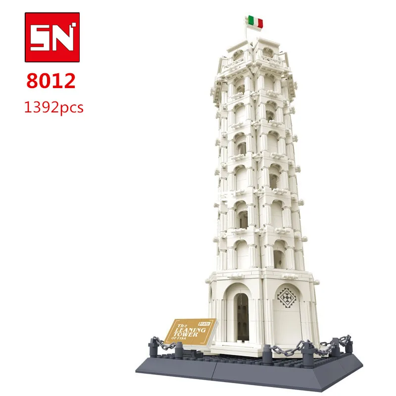 Free Shipping 8012 1392Pcs large bricks blocks building blocks sets children educational toys LEANING TOWER OF PISA
Free Shipping 8012 1392Pcs large bricks blocks building blocks sets children educational toys LEANING TOWER OF PISA