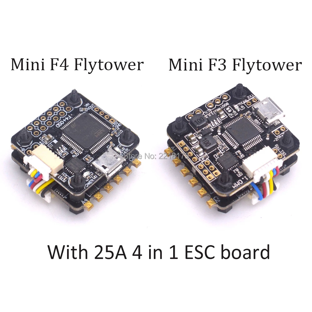 

Mini F3 / F4 Flytower Flight control Integrated OSD 4 in 1 Built-in BEC 25A ESC Support Dshot For FPV RC Racing Drone