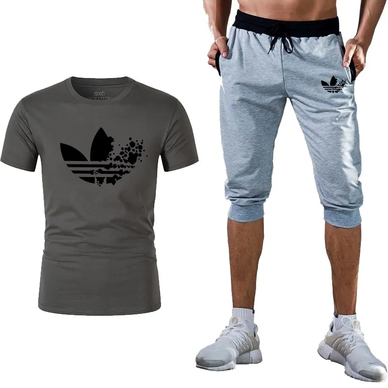 2019 New ADI summer T-shirt+shorts Men's Sets Print Men Brand Clothing Two piece suit Men Sportswear Tracksuit Gyms shorts Sets
2019 New ADI summer T-shirt+shorts Men's Sets Print Men Brand Clothing Two piece suit Men Sportswear Tracksuit Gyms shorts Sets