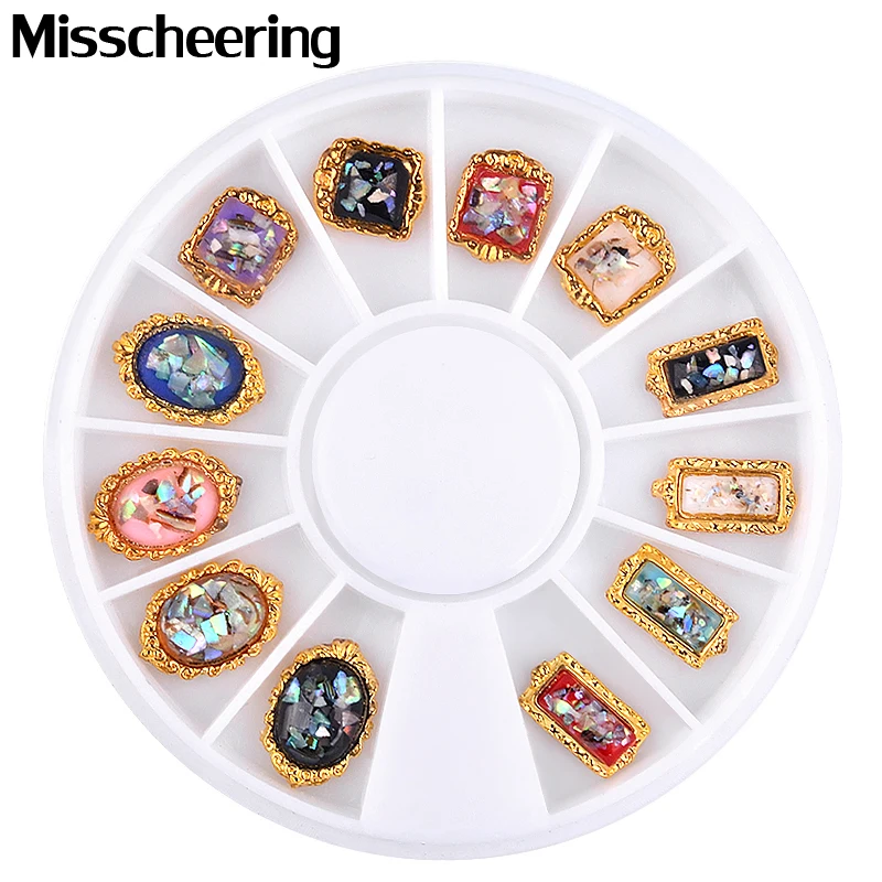 12Pcs Alloy Nail Art Decorations Crushed Shell Flakes Gravels Creative 3d Nails Accessories Retro Jewelry Charm Manicure Wheels
12Pcs Alloy Nail Art Decorations Crushed Shell Flakes Gravels Creative 3d Nails Accessories Retro Jewelry Charm Manicure Wheels