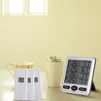 Thermometer LCD Digital With 3 Remote Sensor Hygrometer In/Outdoor Wireless Weather Station 8 Channel Humidity Temperature Teste
Thermometer LCD Digital With 3 Remote Sensor Hygrometer In/Outdoor Wireless Weather Station 8 Channel Humidity Temperature Teste