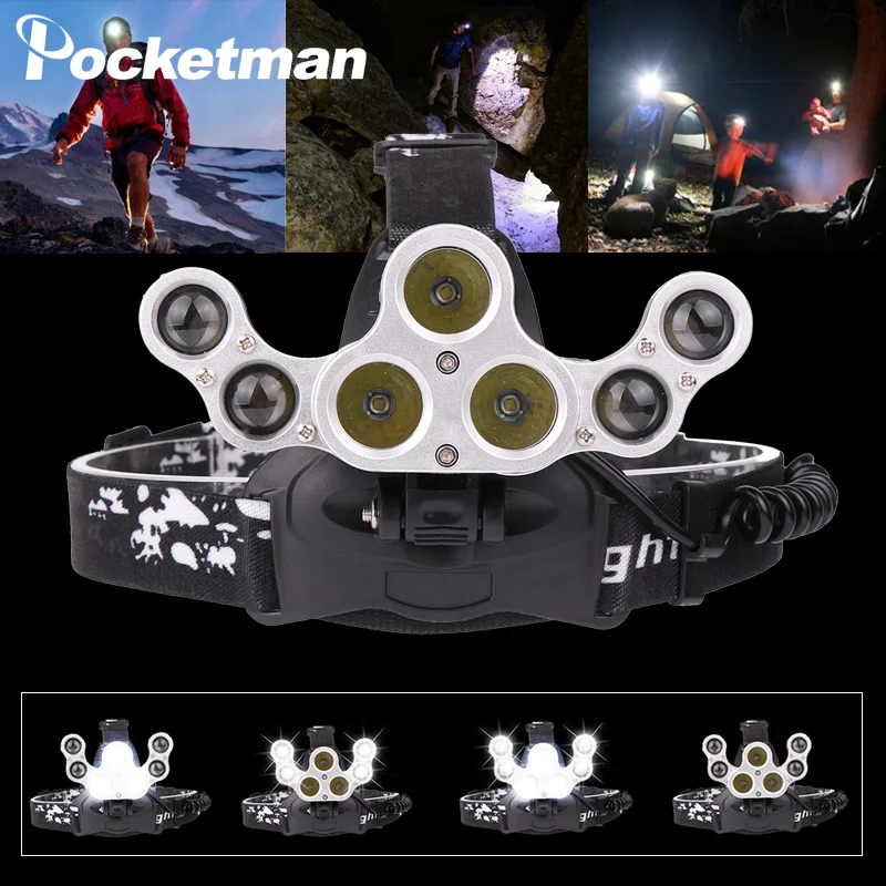 50000 LM headlight T6+XPE LED Headlamp foldable lamp USB rechargeable Hunting Fishing Torch +USB Cable use 3*18650 battery
50000 LM headlight T6+XPE LED Headlamp foldable lamp USB rechargeable Hunting Fishing Torch +USB Cable use 3*18650 battery