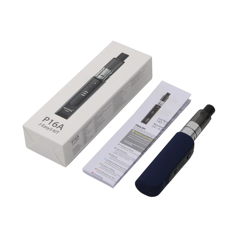 Original Justfog P16A Kit 900mah Vape Battery with P16A Clearomizer Tank 2ML Electronic Cigarette Vape Pen Vaporizer VS Q16 Kit