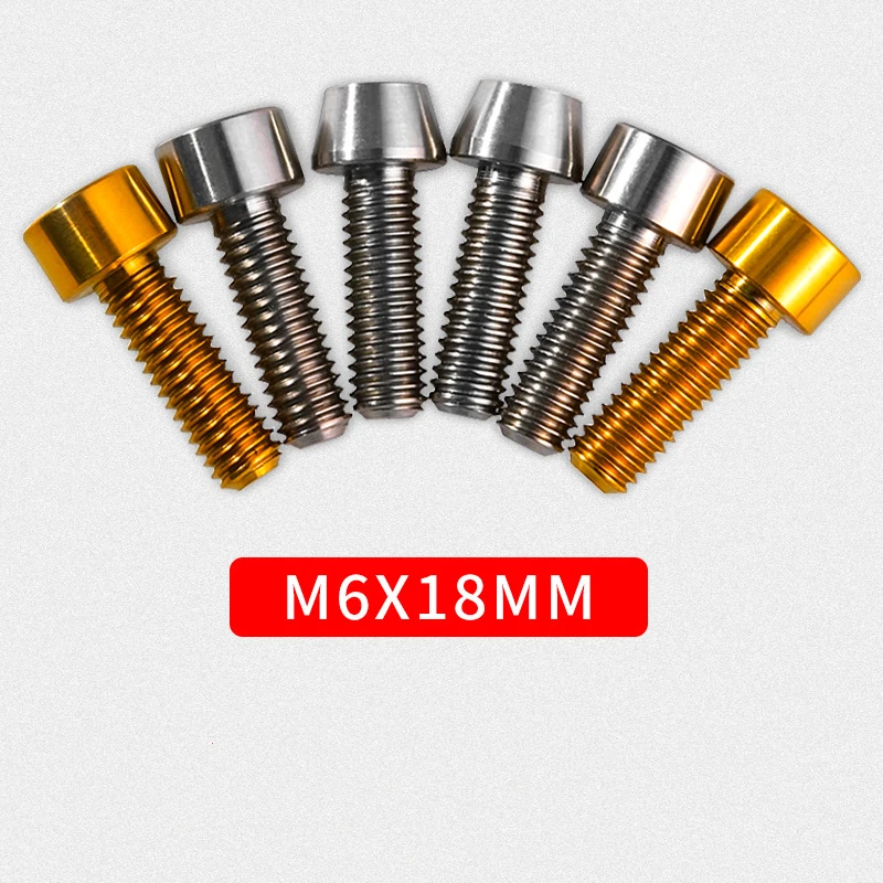 M6*18mm Ti Titanium Bolt Screws Bicicleta Bolts For MTB Mountain Road Bike Bicycle Handlebar Stem Seatpost Bicycle Parts
M6*18mm Ti Titanium Bolt Screws Bicicleta Bolts For MTB Mountain Road Bike Bicycle Handlebar Stem Seatpost Bicycle Parts