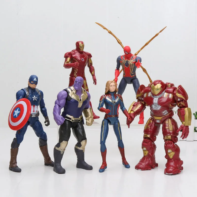6Pcs Avengers 4 figures Superhero piderman Iron Man Hulkbuster Thanos Spider Man Captain America thons Action Figure Toys
6Pcs Avengers 4 figures Superhero piderman Iron Man Hulkbuster Thanos Spider Man Captain America thons Action Figure Toys