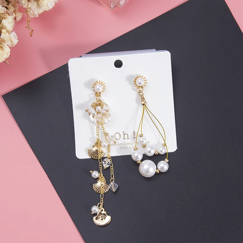 Multi-layers Drop Earrings for Women Shell Pendants Irregular Curved Chain Pearl Top Girls Korean Earrings EC1837
Multi-layers Drop Earrings for Women Shell Pendants Irregular Curved Chain Pearl Top Girls Korean Earrings EC1837