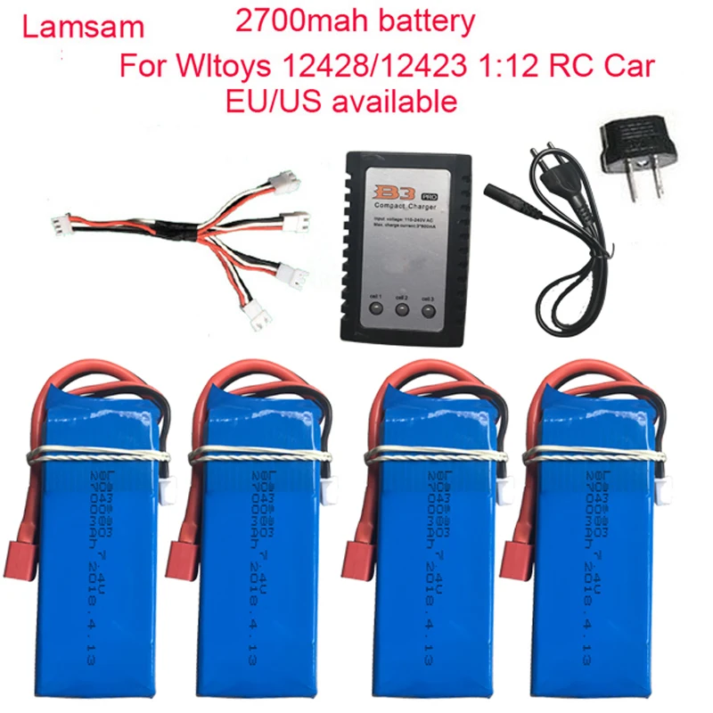 Lamsam Rc Lipo Battery 2S 7.4V 2700mah 20C Max 30C for FEIYUE FY-03 FY01 FY02 Wltoys 12428 12401 12402 12403 12404 12423
Lamsam Rc Lipo Battery 2S 7.4V 2700mah 20C Max 30C for FEIYUE FY-03 FY01 FY02 Wltoys 12428 12401 12402 12403 12404 12423