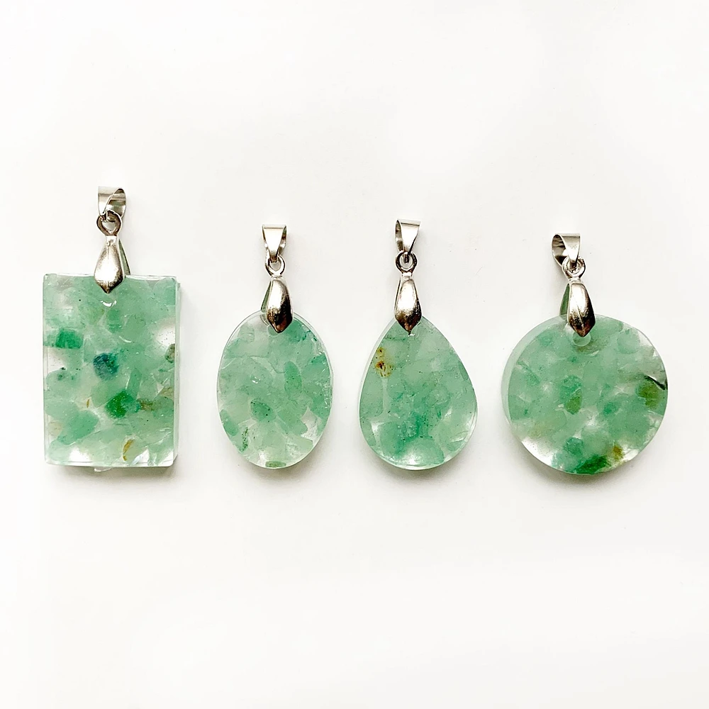 Green Aventurine Crystal Natural Stone Chip Beads Pendant Resin Jewelry Energy Healing Stone Pendant Chips Stone Beads Jewelry
Green Aventurine Crystal Natural Stone Chip Beads Pendant Resin Jewelry Energy Healing Stone Pendant Chips Stone Beads Jewelry