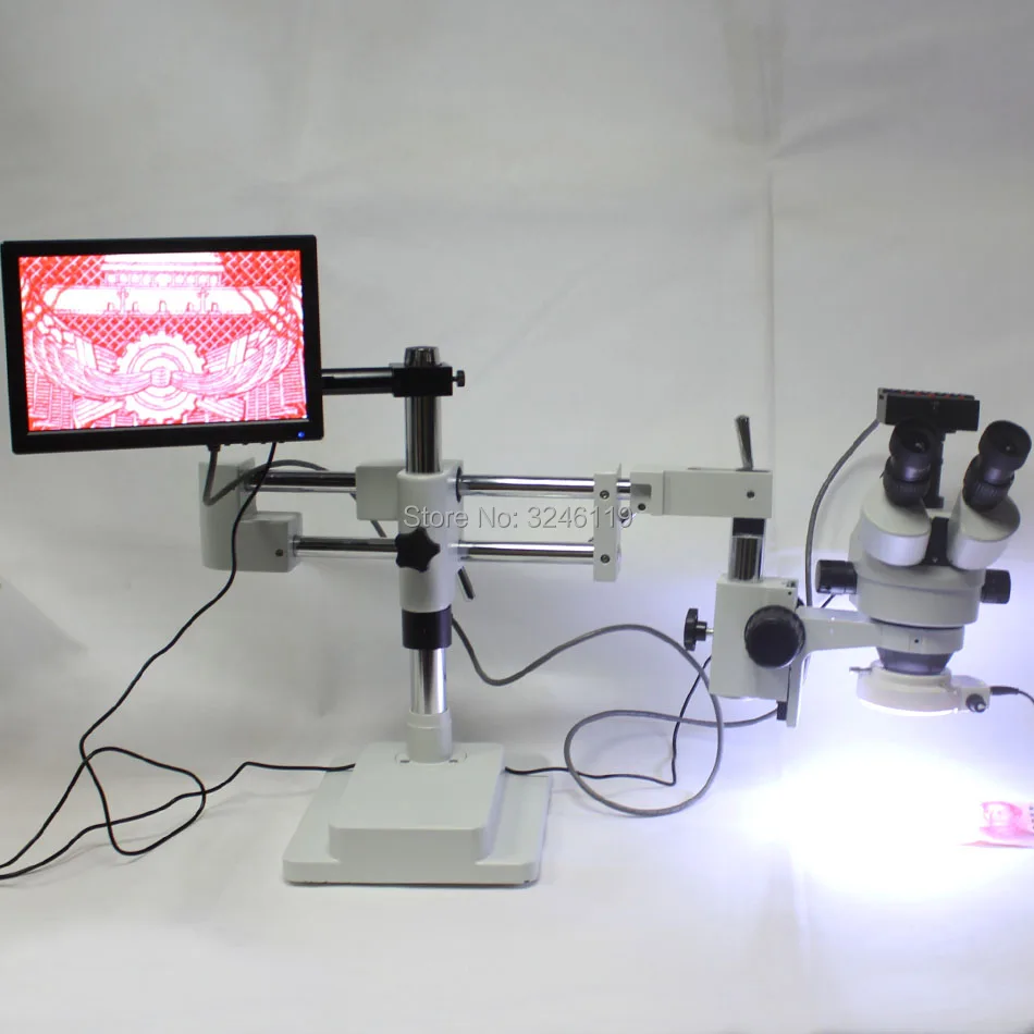 Continuous Zoom Binocular Visual 7X-90X Double Arm Boom Stand Trinocular Stereo Zoom Microscope With 16MP 1080P HDMI USB Camera
Continuous Zoom Binocular Visual 7X-90X Double Arm Boom Stand Trinocular Stereo Zoom Microscope With 16MP 1080P HDMI USB Camera