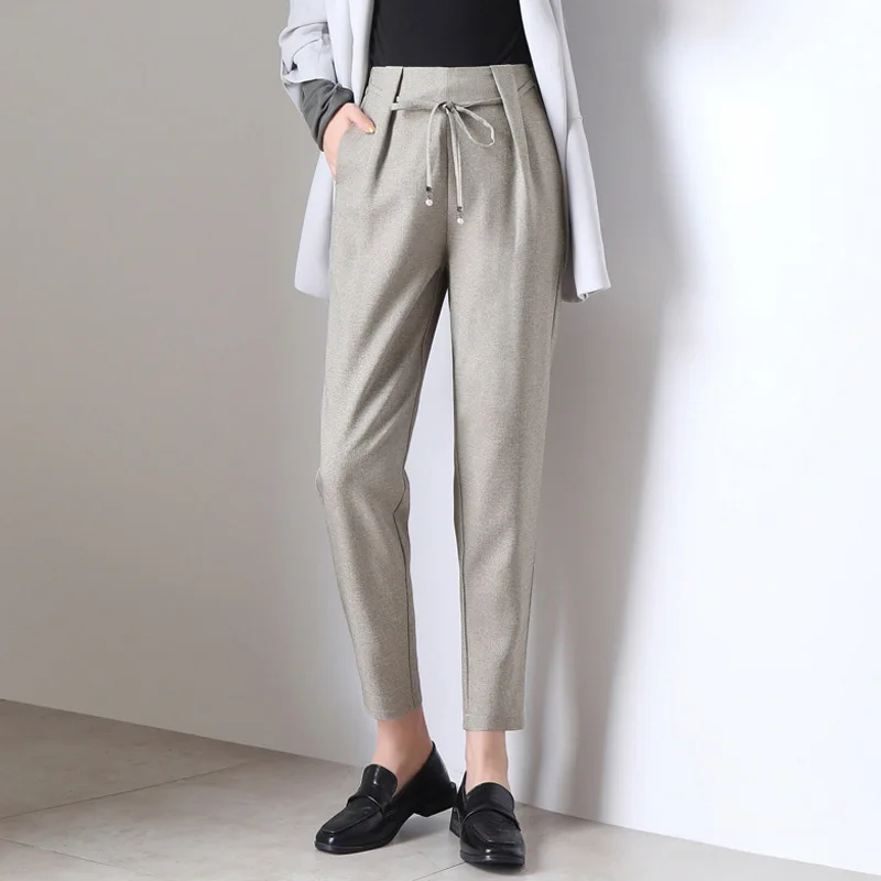 2019 Spring High Waist Women's Harem Pants Strap Pencil Feet Ankle Length Casual Lattice Radish Elegant Office Pants M To 5XL
2019 Spring High Waist Women's Harem Pants Strap Pencil Feet Ankle Length Casual Lattice Radish Elegant Office Pants M To 5XL