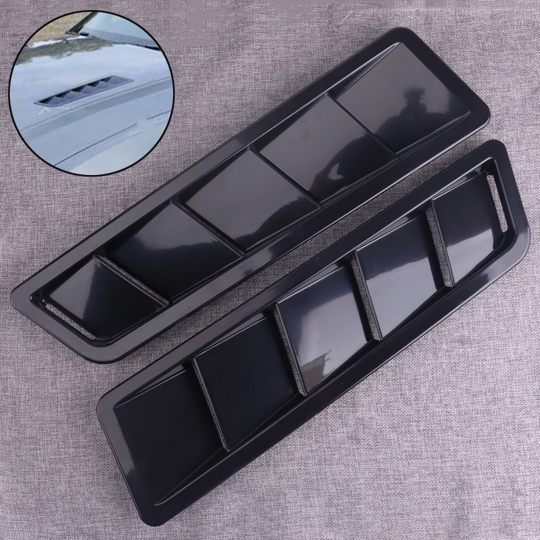 DWCX 2PCS Car Styling Matte Black Solid ABS Bonnet Hood Vent Louver Cooling Panel Trim For Universal
DWCX 2PCS Car Styling Matte Black Solid ABS Bonnet Hood Vent Louver Cooling Panel Trim For Universal