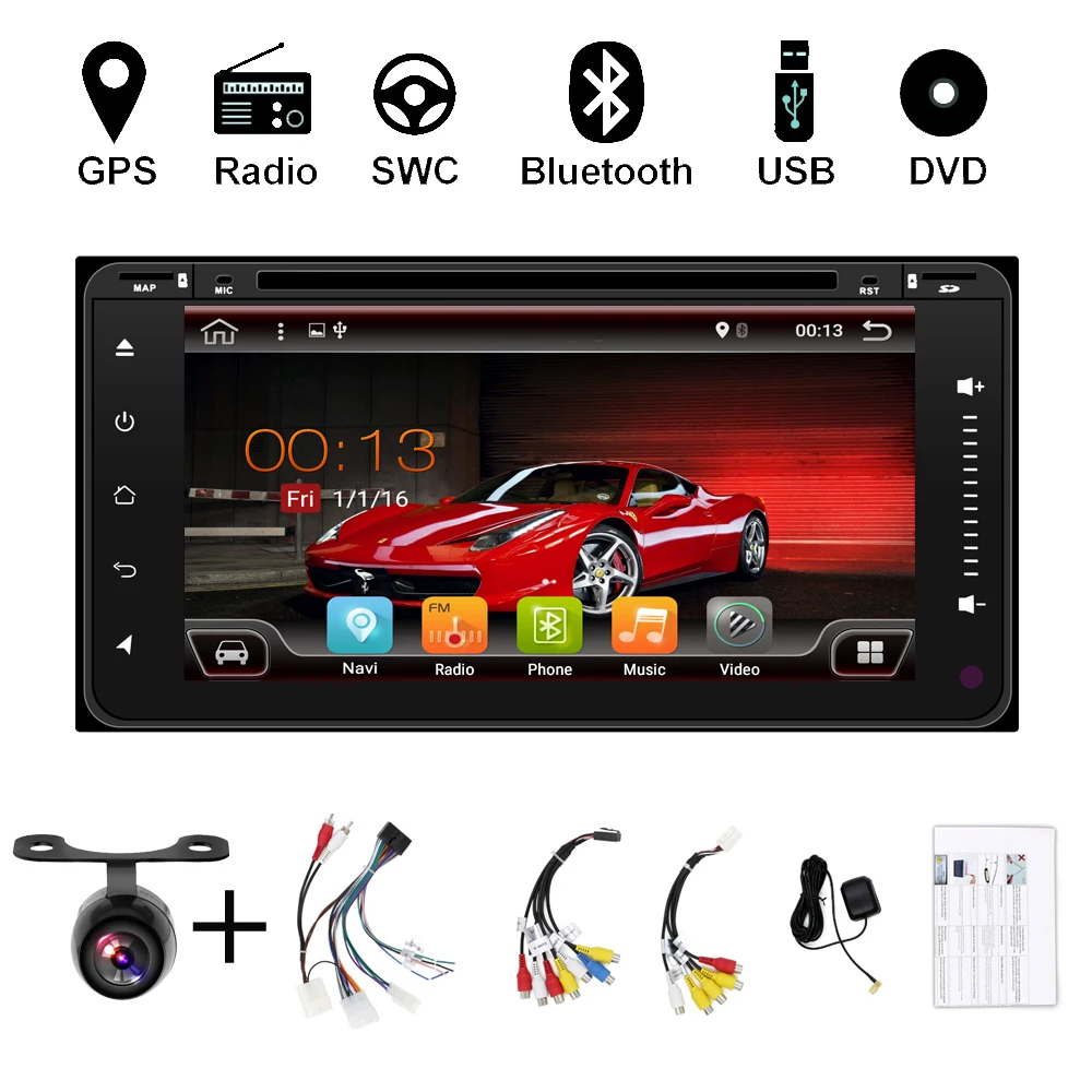 Автомагнитола с DVD плеером Android 10 для TOYOTA RAV4 2001 2008 COROLLA 2000 2006 GPS мультимедийное