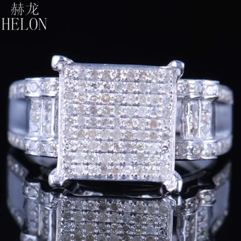 HELON Sterling Silver 925 Pave 0.7ct 100% Genuine Natural Diamonds Engagement Wedding Men Party Trendy Fine Jewelry Classic Ring
HELON Sterling Silver 925 Pave 0.7ct 100% Genuine Natural Diamonds Engagement Wedding Men Party Trendy Fine Jewelry Classic Ring