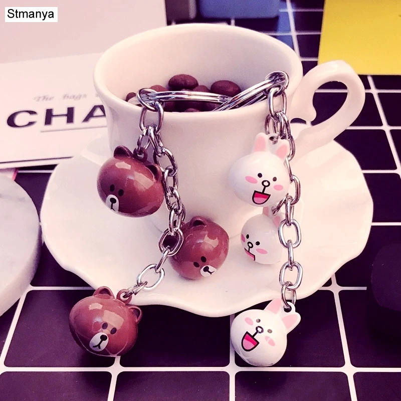 Hot card cartoon bear bell key ring cute handbags small rabbit bell pendant car key chain K1509
Hot card cartoon bear bell key ring cute handbags small rabbit bell pendant car key chain K1509