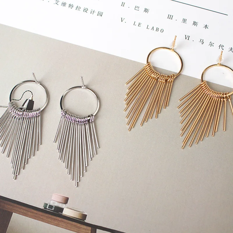 Vintage Metal Multilayer Long Tassel Earrings Women Statement Korean Earring 2019 Dangle Long Earrings 2018
Vintage Metal Multilayer Long Tassel Earrings Women Statement Korean Earring 2019 Dangle Long Earrings 2018