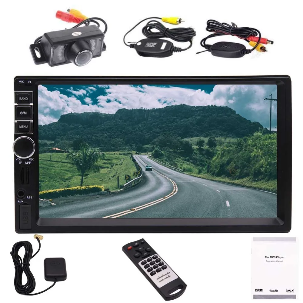 In Dash GPS Navigator Double 2 Din 7 inch HD Capacitive Touch Screen Built-in Bluetooth FM Radio tuner support Rear Camera Input
In Dash GPS Navigator Double 2 Din 7 inch HD Capacitive Touch Screen Built-in Bluetooth FM Radio tuner support Rear Camera Input