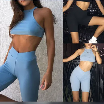 Womens Two Piece Set Sexy Backless Sleeveless Crop Tops And Shorts Solid Color 2Pcs Set Clubwear Summer Fashion Set Womens 2019
Womens Two Piece Set Sexy Backless Sleeveless Crop Tops And Shorts Solid Color 2Pcs Set Clubwear Summer Fashion Set Womens 2019