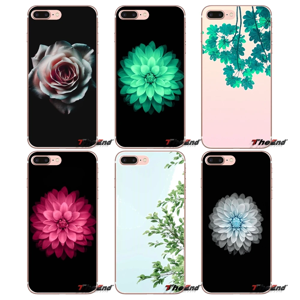 Для Samsung Galaxy S2 S3 S4 S5 MINI S6 S7 edge S8 S9 Plus Note 2 3 4 5 8 Coque Fundas цветочный белый зеленый Простой