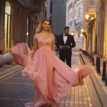 Chiffon Pleats Flower long Prom Dresses New Arrival Applique Formal Dresses For Women A Line 
Chiffon Pleats Flower long Prom Dresses New Arrival Applique Formal Dresses For Women A Line