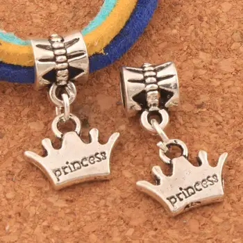 Princess Crown Big Hole Beads 22.3x13mm 100PCS zinc alloy Dangle Fit European Bracelets Jewelry DIY B029
Princess Crown Big Hole Beads 22.3x13mm 100PCS zinc alloy Dangle Fit European Bracelets Jewelry DIY B029