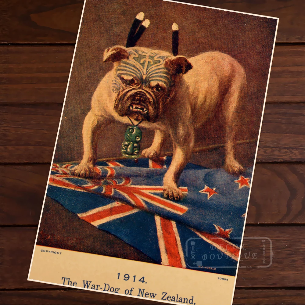 WW1 poster: The War-Dog of of New Zealand NZ Vintage Retro Decorative Frame Poster DIY Wall Home Posters Home Decor Gift
WW1 poster: The War-Dog of of New Zealand NZ Vintage Retro Decorative Frame Poster DIY Wall Home Posters Home Decor Gift