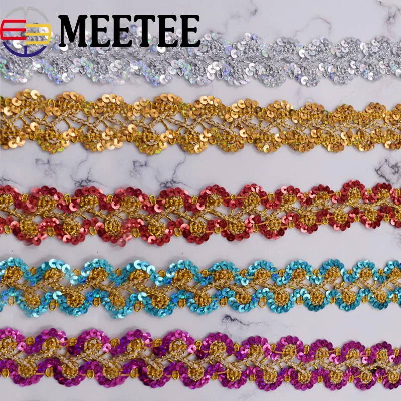 11Meters Eco-Friendly Sequins Lace Trims Cosplay Costume 3D Gold Silver Lace Ribbon For Stage Dance Dress Sewing Accessories
11Meters Eco-Friendly Sequins Lace Trims Cosplay Costume 3D Gold Silver Lace Ribbon For Stage Dance Dress Sewing Accessories