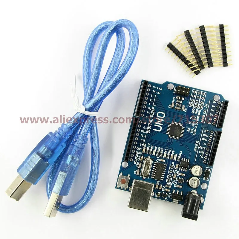 Плата PHISCALE UNO R3 2 шт. с usb кабелем и контактным разъемом для Arduino (совместимая) MEGA328P