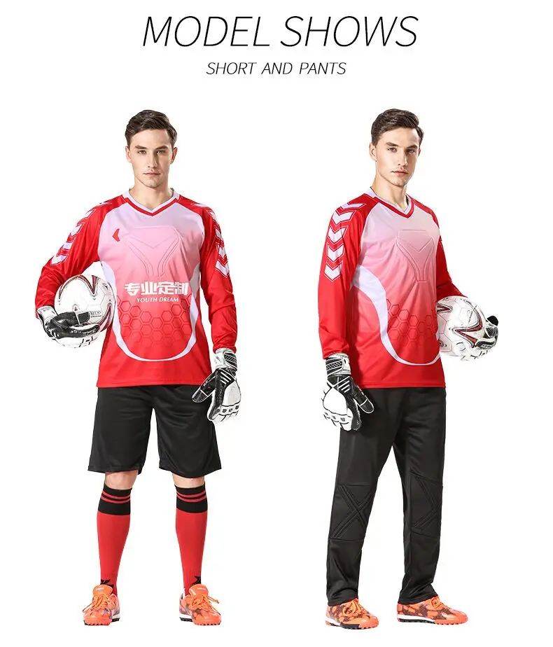 red color men goalkeeper jersyes