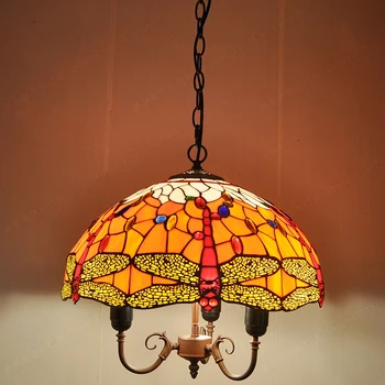 Factory direct 18-inch Nordic dragonfly chandelier lighting Art Cafe American imitation Tiffany glass lamps retro
Factory direct 18-inch Nordic dragonfly chandelier lighting Art Cafe American imitation Tiffany glass lamps retro