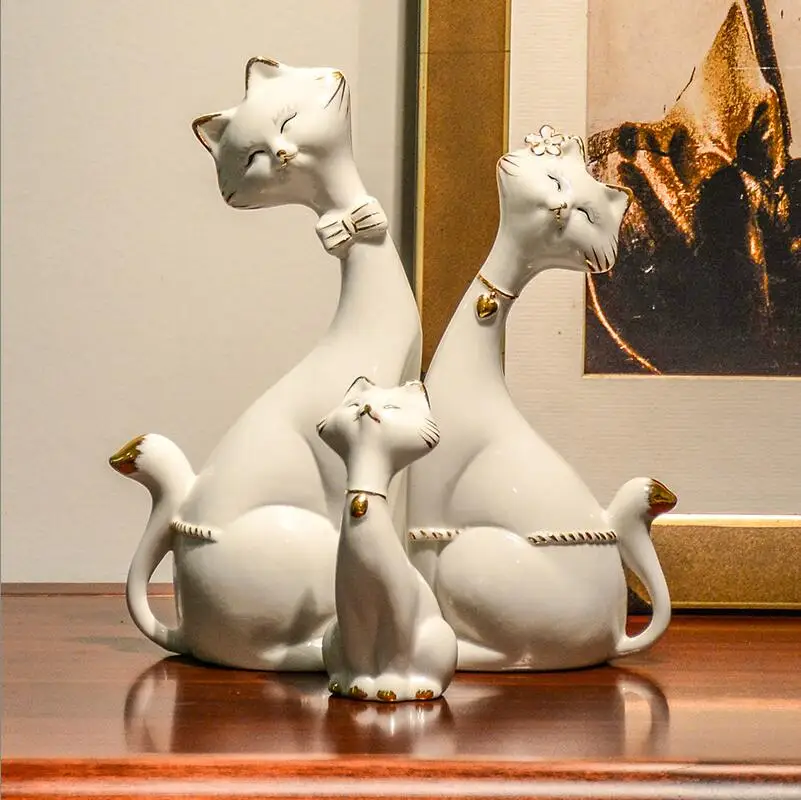 3pcs Home Furnishing ceramics simple modern living room creative cat ornaments handicrafts girlfriends friends wedding gifts
3pcs Home Furnishing ceramics simple modern living room creative cat ornaments handicrafts girlfriends friends wedding gifts