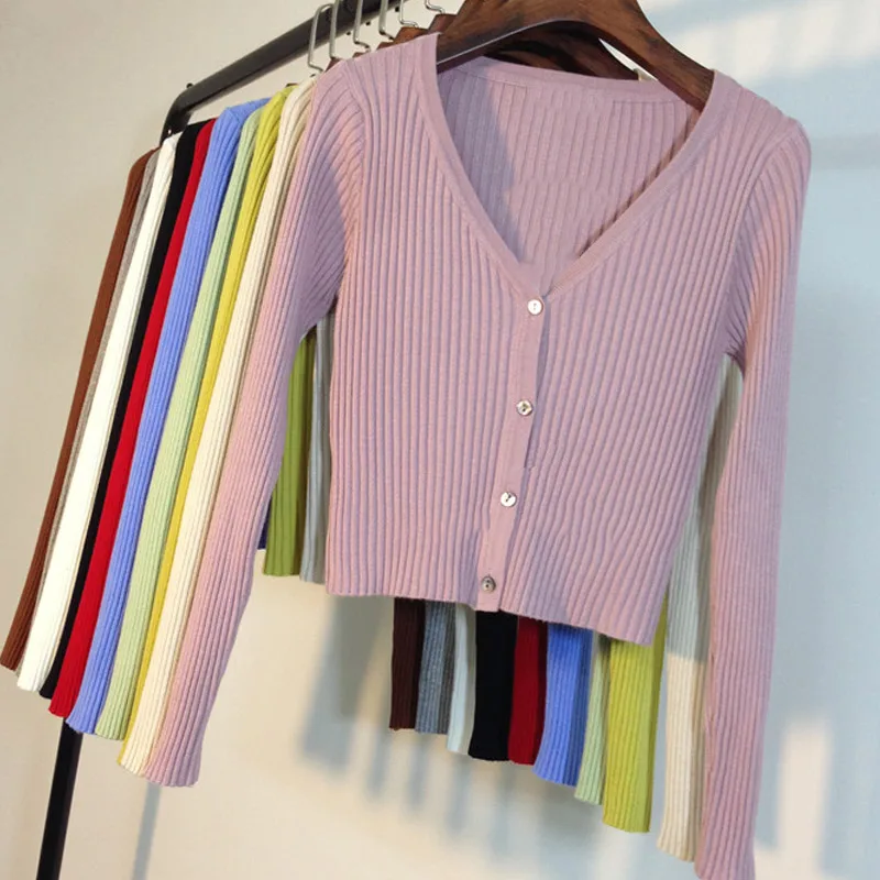Newly Fashion Women V-Neck Knitted Cardigan Slim Long Sleeve Pit Striped Spring Autumn Style Sweater Tops
Newly Fashion Women V-Neck Knitted Cardigan Slim Long Sleeve Pit Striped Spring Autumn Style Sweater Tops