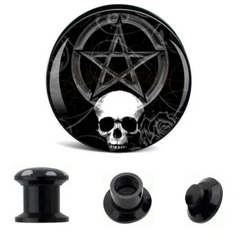 Wholesale Ear Gauge Plugs Pagan Skull Acrylic Screw Fit Flesh Tunnel Plug Eyelet Body Piercing Jewelry AW40300 
Wholesale Ear Gauge Plugs Pagan Skull Acrylic Screw Fit Flesh Tunnel Plug Eyelet Body Piercing Jewelry AW40300