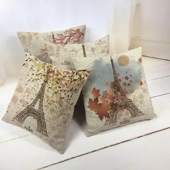 Flower Autumn Paris TOWER Cushion Cover Woven Linen Car Chair Seat 18x18" Wedding Throw Decorative Pillows coussin luxe tricot
Flower Autumn Paris TOWER Cushion Cover Woven Linen Car Chair Seat 18x18" Wedding Throw Decorative Pillows coussin luxe tricot