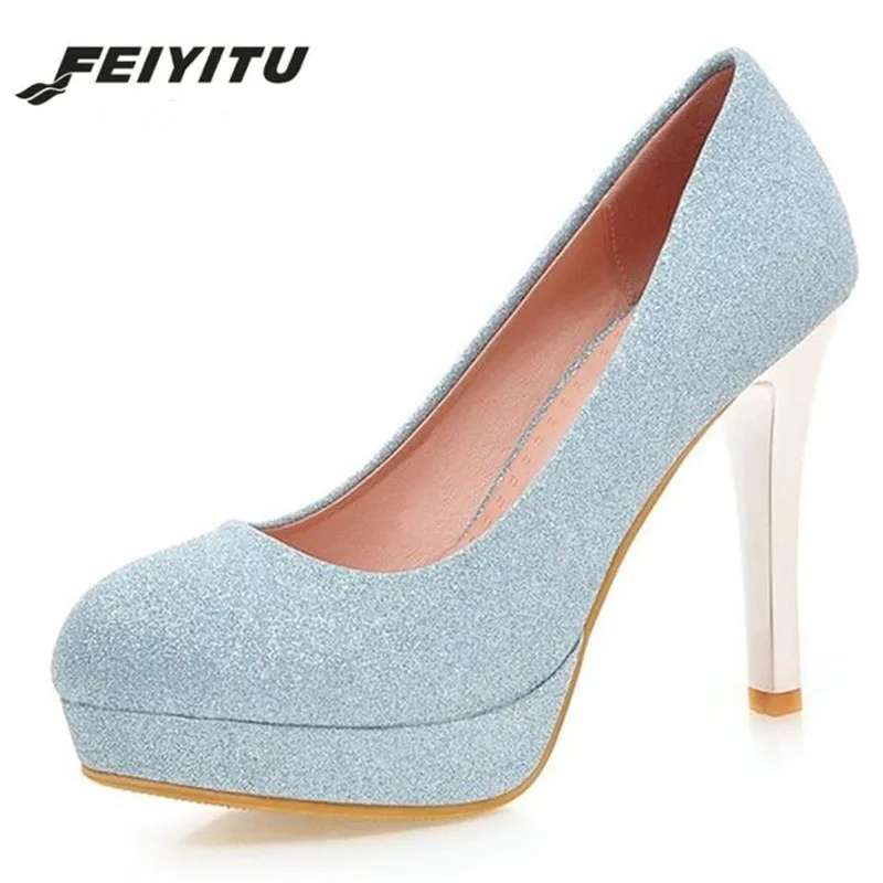 Feiyitu plus size 35-43 wedding party dress shoes women pumps high heels summer sequined cloth nubuck leather round toe fashion
Feiyitu plus size 35-43 wedding party dress shoes women pumps high heels summer sequined cloth nubuck leather round toe fashion