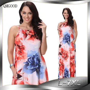 QMGOOD Sexy Dress Sleeveless Printing Boho Dress Party Dresses Women Big Size Summer Elegant Luxury Dress 5XL 6XL 7XL Robe Femme
QMGOOD Sexy Dress Sleeveless Printing Boho Dress Party Dresses Women Big Size Summer Elegant Luxury Dress 5XL 6XL 7XL Robe Femme