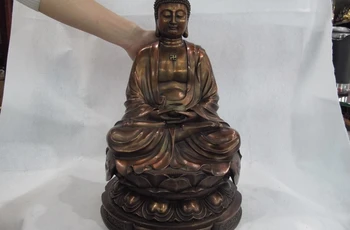 18 China Buddhism Bronze Copper RuLai Tathagata Amitabha Sakyamuni Buddha Statue
18 China Buddhism Bronze Copper RuLai Tathagata Amitabha Sakyamuni Buddha Statue