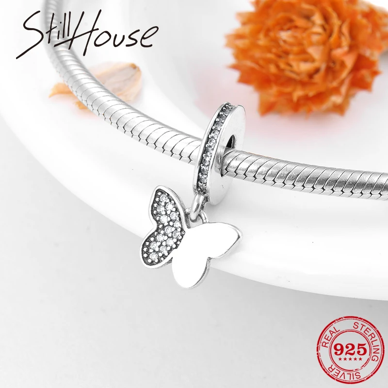 Authentic 925 Sterling Silver Butterfly Charms for Jewelry Making Clear CZ wings Fit Original Pandora Charm Bracelets Necklaces
Authentic 925 Sterling Silver Butterfly Charms for Jewelry Making Clear CZ wings Fit Original Pandora Charm Bracelets Necklaces