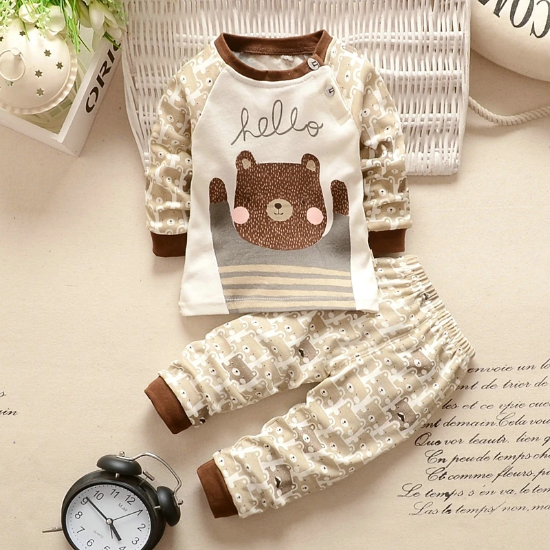 2017 new style baby clothing baby boy clothes cute Bear Long sleeve baby climbing newborn clothes infant clothing set (6)