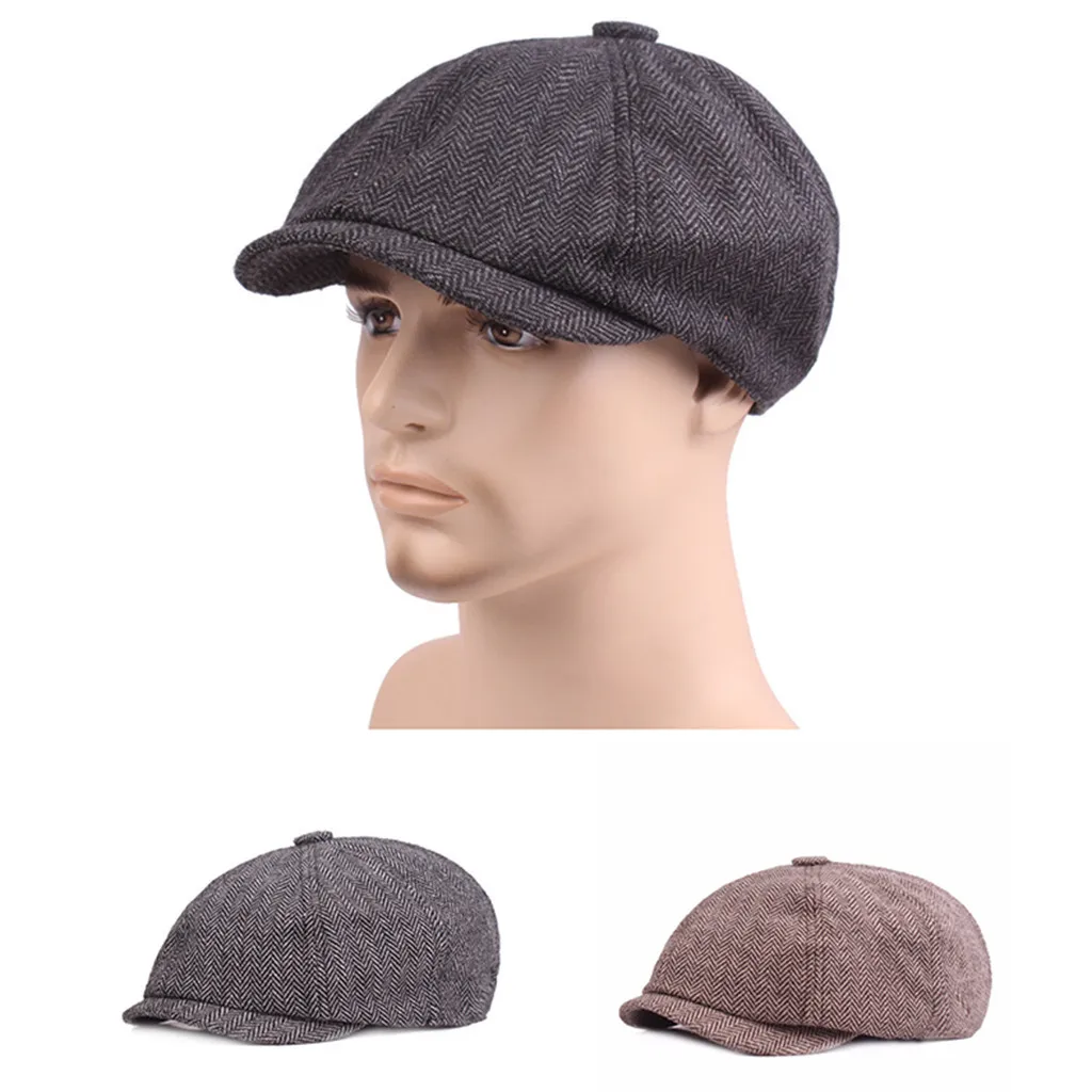 Unisex Tweed herringbone Gatsby Cap Men Woolen Vintage Beret Hat Black Mens Ladies Flat Panel Baker Boy Newsboy Winter Retro
Unisex Tweed herringbone Gatsby Cap Men Woolen Vintage Beret Hat Black Mens Ladies Flat Panel Baker Boy Newsboy Winter Retro