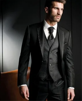 Black Wedding New Long Lapel Top Dress Custom Men's Wedding Three-piece New Lang Suit (Jacket + Vest + Pants) Best Men's Wedding
Black Wedding New Long Lapel Top Dress Custom Men's Wedding Three-piece New Lang Suit (Jacket + Vest + Pants) Best Men's Wedding