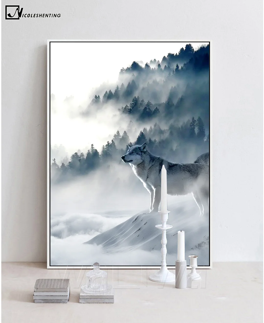 NICOLESHENTING Nordic Art Wolf Snow Mountains Art Canvas Poster Minimalist Print Nature Picture Modern Home Room Decoration
NICOLESHENTING Nordic Art Wolf Snow Mountains Art Canvas Poster Minimalist Print Nature Picture Modern Home Room Decoration