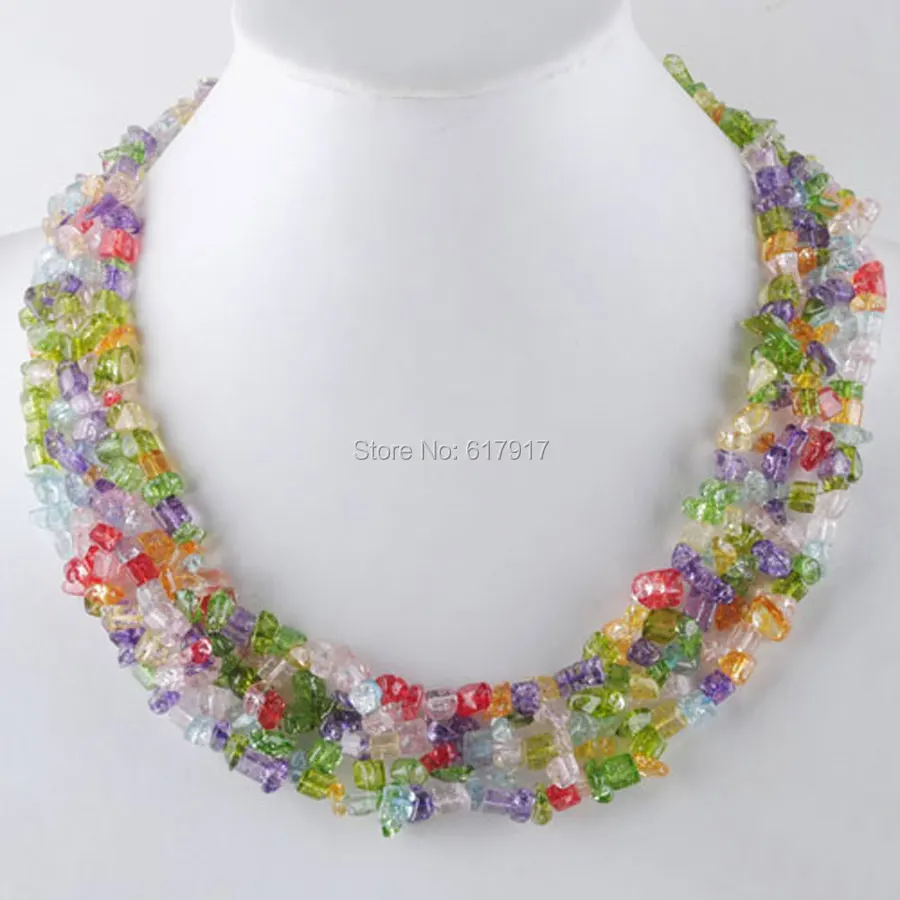 Free Shipping Jewelry 4x8mm Colorful Quartz Crystal Gem Stone Chip Beads Weave Necklace 17 1/2 Inches TH3077
Free Shipping Jewelry 4x8mm Colorful Quartz Crystal Gem Stone Chip Beads Weave Necklace 17 1/2 Inches TH3077