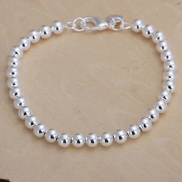Silver color 6MM CHAIN , bead bracelet fashion charm Women lady jewelry cute nice pretty wedding birthday gift H114
Silver color 6MM CHAIN , bead bracelet fashion charm Women lady jewelry cute nice pretty wedding birthday gift H114