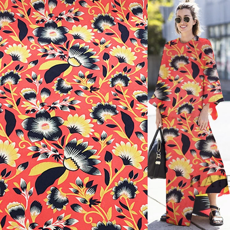 Designer Floral print flower pattern Silk Crepe DE chine silk fabric 15momme 109cm width by yard,SCDC250
Designer Floral print flower pattern Silk Crepe DE chine silk fabric 15momme 109cm width by yard,SCDC250