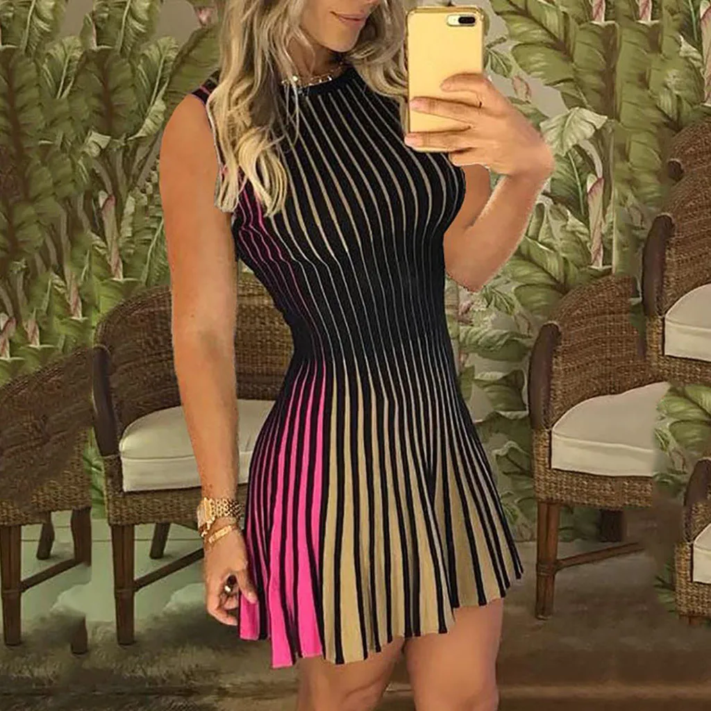 2019 Fashion Summer Color Patchwork Short Mini Dress Sexy Sleeveless Casual Dress Womens Party Night Club Dress Vestido de festa
2019 Fashion Summer Color Patchwork Short Mini Dress Sexy Sleeveless Casual Dress Womens Party Night Club Dress Vestido de festa