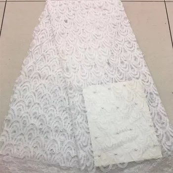 Latest African Laces White Lace Fabric Nigerian French Lace Fabrics High Quality French Tulle Lace Fabric For Women H132-2
Latest African Laces White Lace Fabric Nigerian French Lace Fabrics High Quality French Tulle Lace Fabric For Women H132-2