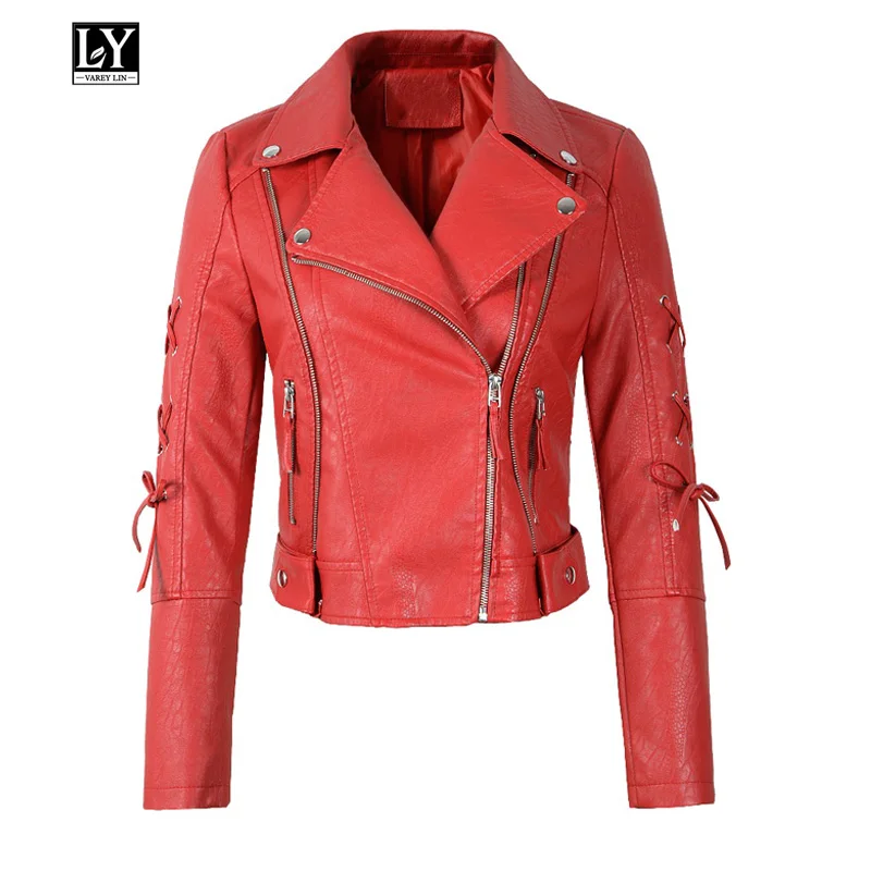 Ly Varey Lin Women Pu Leather Jacket Coat Rivet Zipper Motorcycle Faux Soft Leather Punk Overcoat Lady Red Black White Outerwear
Ly Varey Lin Women Pu Leather Jacket Coat Rivet Zipper Motorcycle Faux Soft Leather Punk Overcoat Lady Red Black White Outerwear