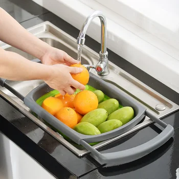 Collapsible portable silicone square sink fruit and vegetable washing filter with handle placement basket strainer colander
Collapsible portable silicone square sink fruit and vegetable washing filter with handle placement basket strainer colander