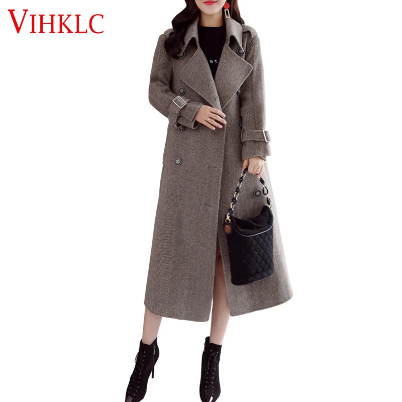 Women wool coat 2019 autumn winter new high-end fashion long woolen Jackets elegant temperament Women coat C428
Women wool coat 2019 autumn winter new high-end fashion long woolen Jackets elegant temperament Women coat C428