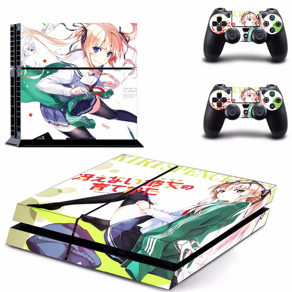 

Saenai Heroine no Sodatekata PS4 Skin Sticker Decal For Sony PlayStation 4 Console and 2 Controllers PS4 Skin Sticker Vinyl